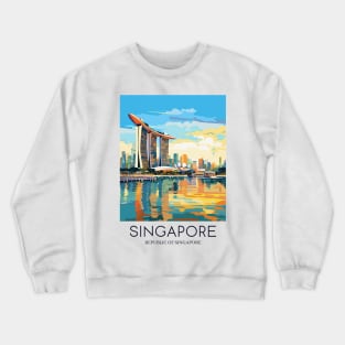 A Pop Art Travel Print of Singapore Crewneck Sweatshirt